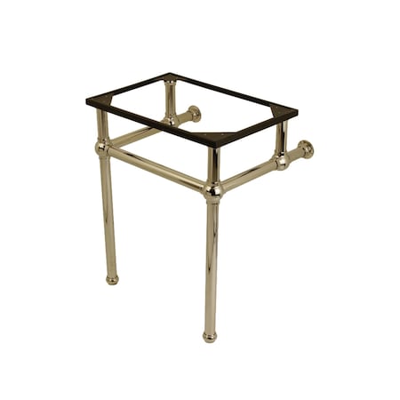 Fauceture VBH242030PN 24-Inch x 20-3/8-Inch x 30-Inch Brass Console Sink Legs, Polished Nickel VBH242030PN